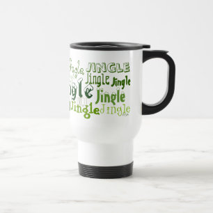 Jingle Jingle Holiday Green Graphics Travel Mug