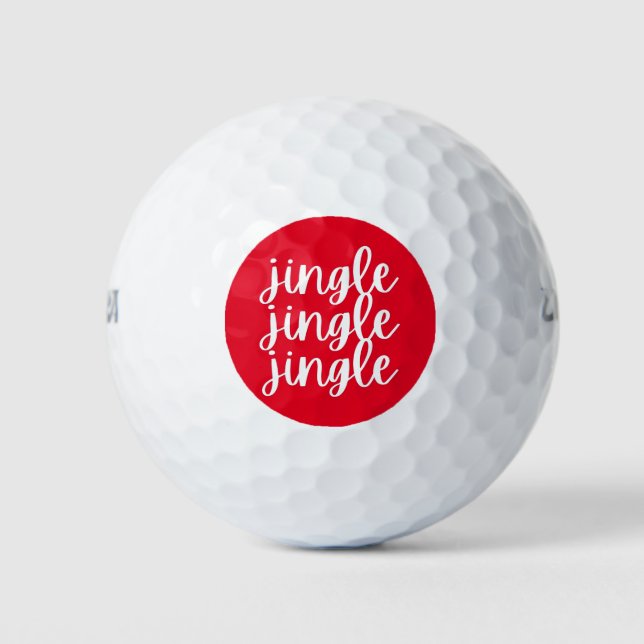 jingle jingle jingle Christmas Golf Balls (Front)
