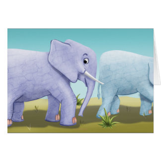 Jingle Jingle Little Gnome Marching Elephant Card