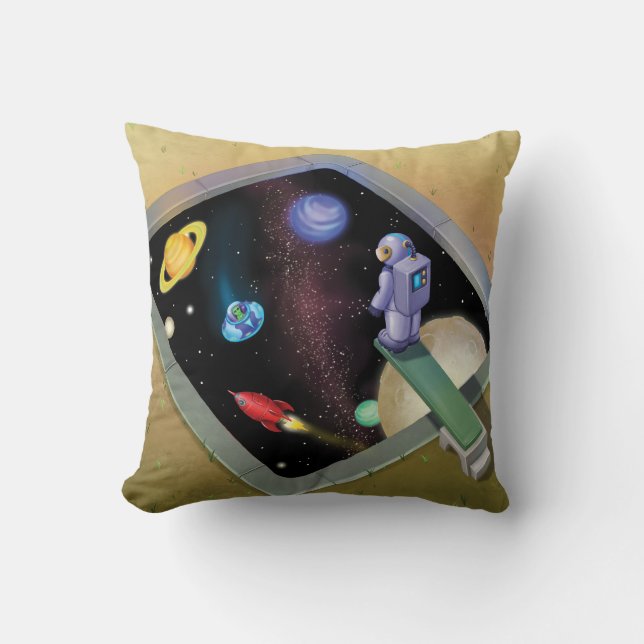Jingle Jingle Little Gnome Outer Space Pillow (Front)
