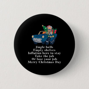Jingle Joe Biden Funny Santa Trump Ugly Christmas  6 Cm Round Badge