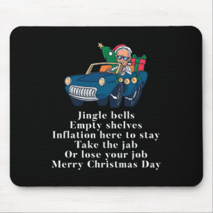 Jingle Joe Biden Funny Santa Trump Ugly Christmas Mouse Mat