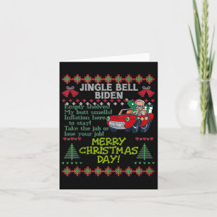 Jingle Joe Biden Xmas Carol Trump Ugly Christmas S Card