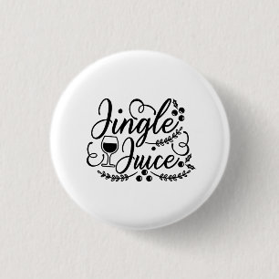 Jingle Juice Funny Christmas Beer Drinking 3 Cm Round Badge