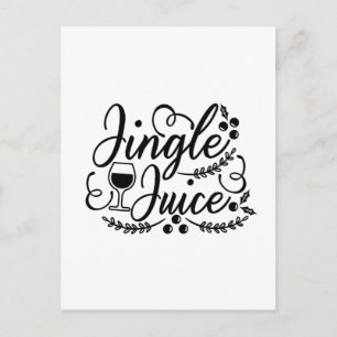 Jingle Juice Funny Christmas Beer Drinking Announcement Postcard