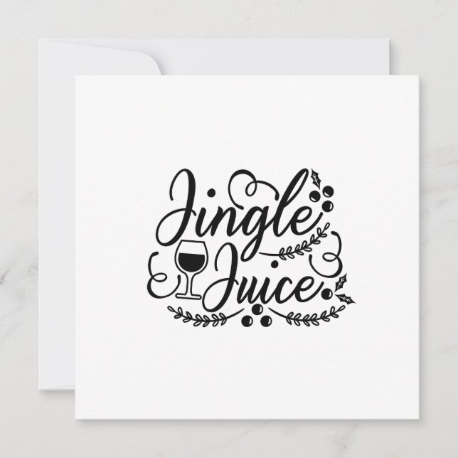 Jingle Juice Funny Christmas Beer Drinking Invitation (Front)