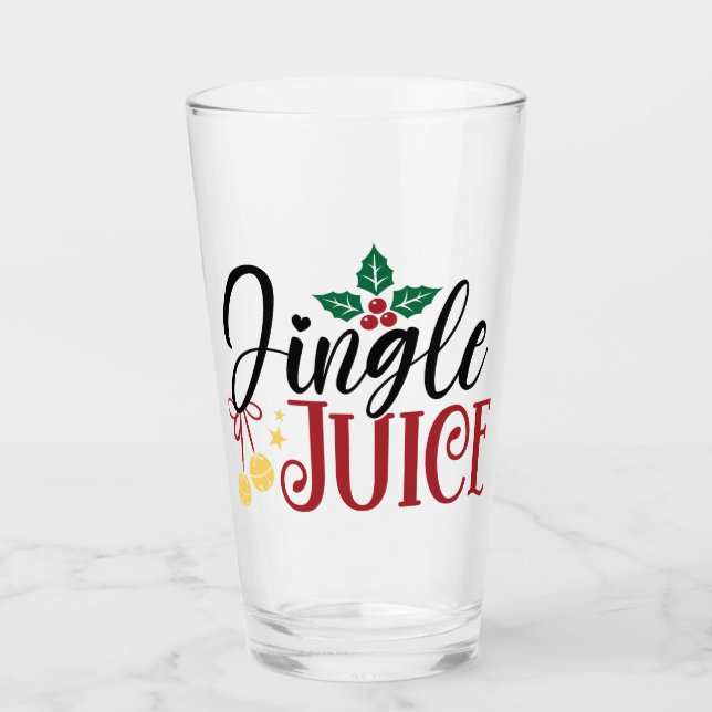 Jingle Juice Glass Cup (Front)
