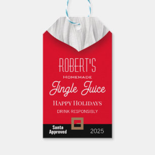 Jingle Juice Personalised  Gift Tags