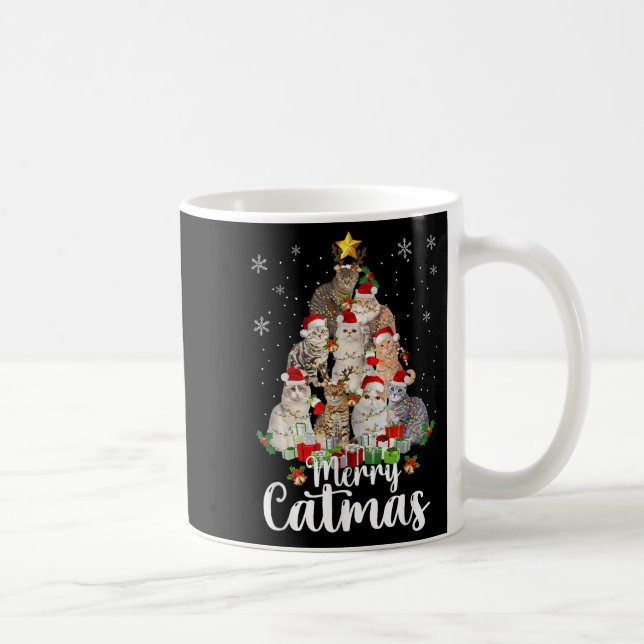 Jingle Meow Funny Cats Christmas Tees For Cat Love Coffee Mug (Right)