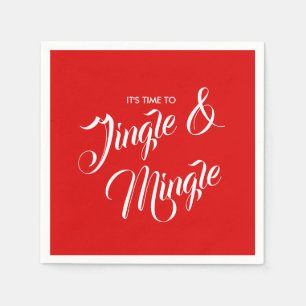 Jingle & Mingle Christmas Holiday Paper Napkin