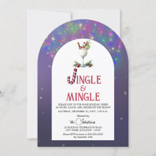Jingle & Mingle Christmas Holiday Party Invitation