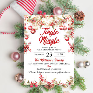 Jingle & Mingle Christmas Party Invitation