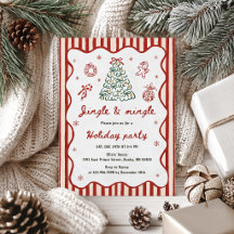 Jingle & Mingle Christmas Party Invitation