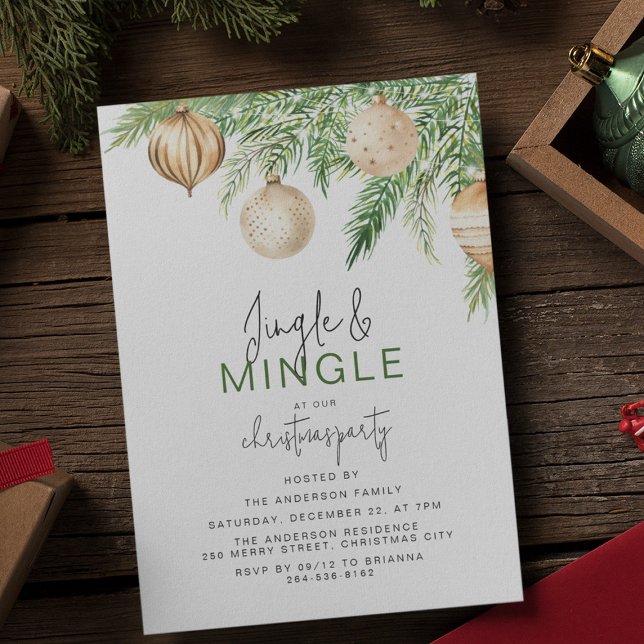 Jingle & Mingle Christmas Party Invitation (Creator Uploaded)