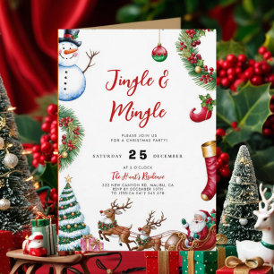 Jingle & Mingle Christmas Sweater Party Invitation