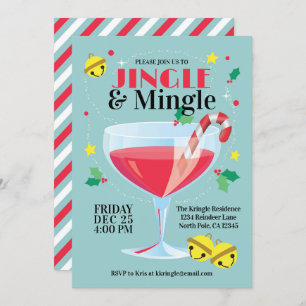 Jingle & Mingle Holiday Cocktail Party Invitation