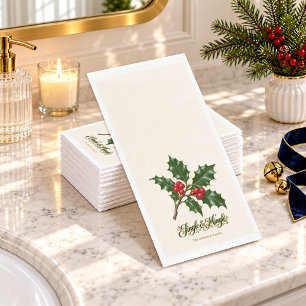 Jingle & Mingle Holly Christmas Napkin