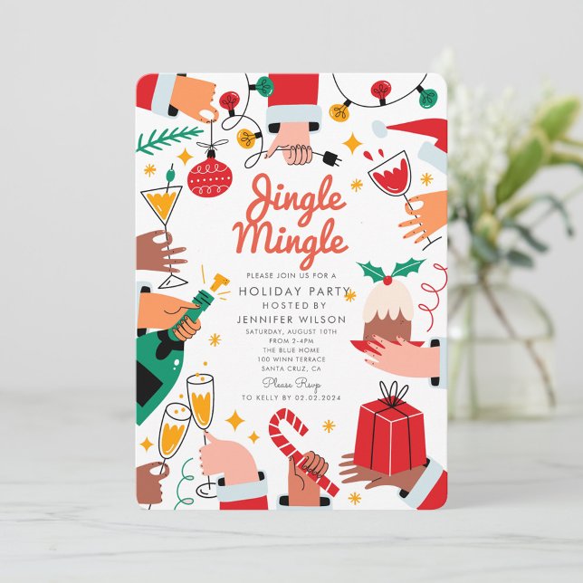 Jingle Mingle Merry Christmas Holiday Party   Invitation (Creator Uploaded)