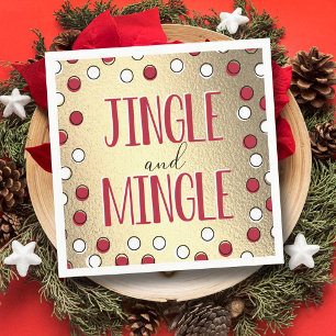 Jingle & Mingle Modern Holiday Party Napkin