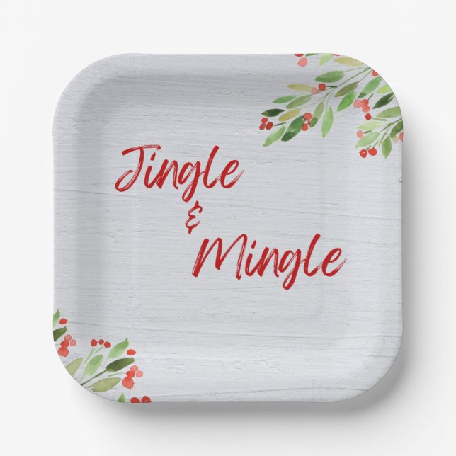 Jingle & Mingle Paper Plates (Front)