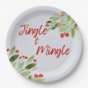 Jingle & Mingle Round Paper Plates