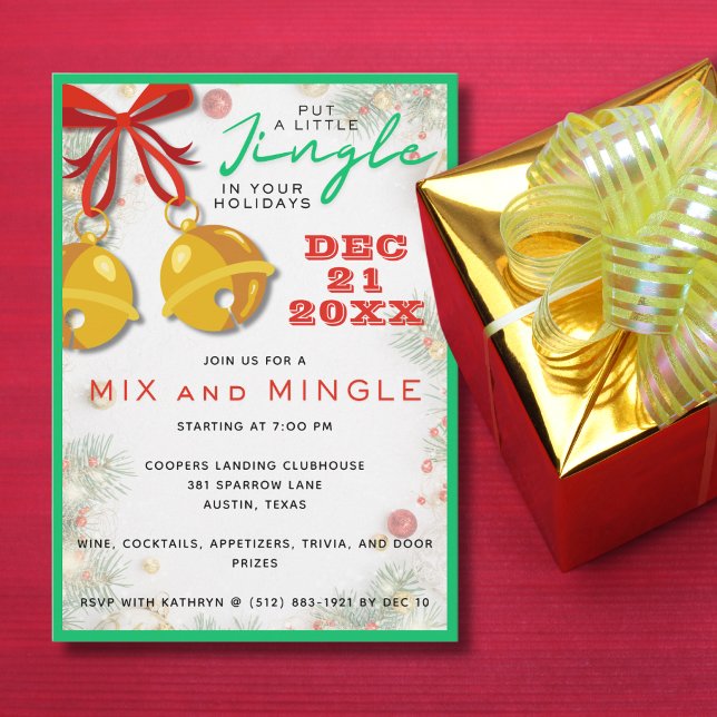 Jingle Mix and Mingle Christmas Holiday Invitation (Creator Uploaded)