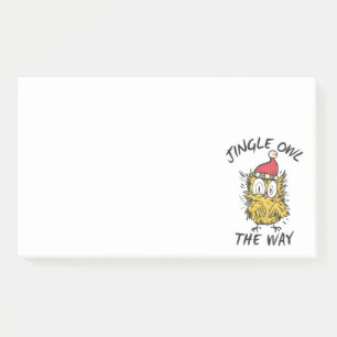 Jingle Owl the way Funny Santa Owl Post-it Notes