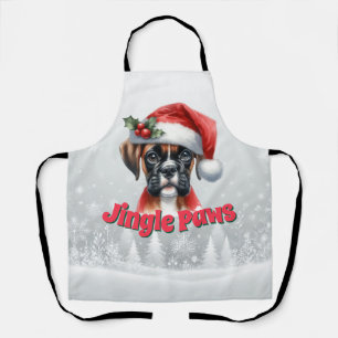 Jingle Paws and Boxer Dog Joy Apron