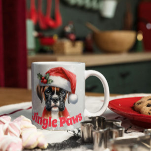 Jingle Paws and Boxer Dog Joy Coffee Mug