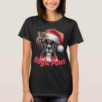 Jingle Paws And Boxer Dog Joy T Shirt 
