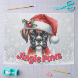 Jingle Paws and Boxer Dog Joy Tissue Paper