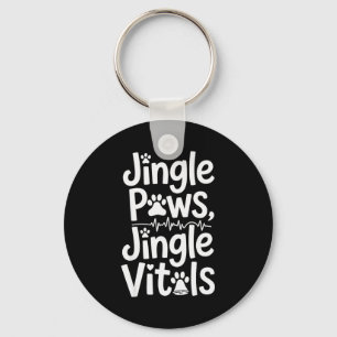 Jingle Paws Jingle Vitals Funny Vet Nurse Xmas  Key Ring