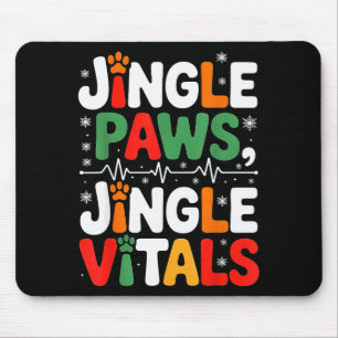 Jingle Paws Jingle Vitals Funny Vet Nurse Xmas  Mouse Mat