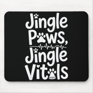 Jingle Paws Jingle Vitals Funny Vet Nurse Xmas  Mouse Mat