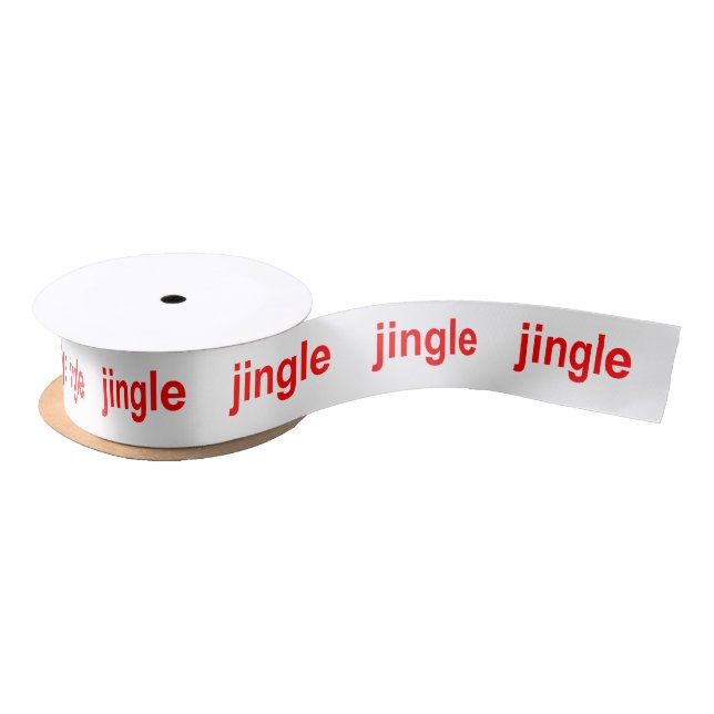 Jingle Red Satin Ribbon (Spool)