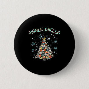 Jingle Shells Christmas Tree Snowflakes Celebratio 6 Cm Round Badge