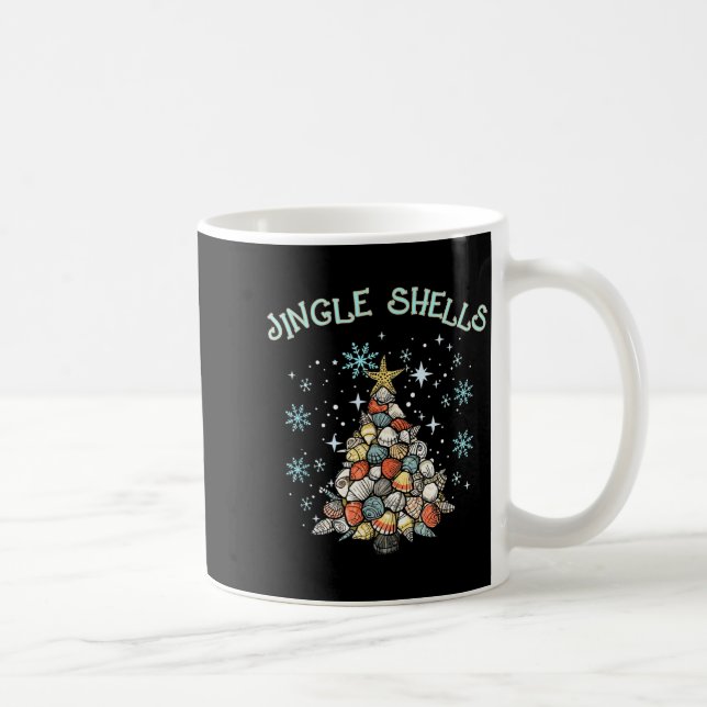 Jingle Shells Christmas Tree Snowflakes Celebratio Coffee Mug (Right)