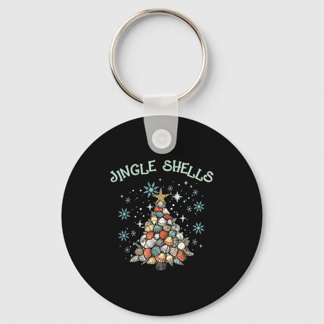 Jingle Shells Christmas Tree Snowflakes Celebratio Key Ring (Front)