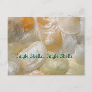 Jingle Shells Tropical Christmas Song Message Postcard