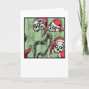 Jingle Skulls - Blank Inside Pop Goth Holiday Card