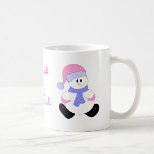 Jingle Snowman in Pink Coffee Mug