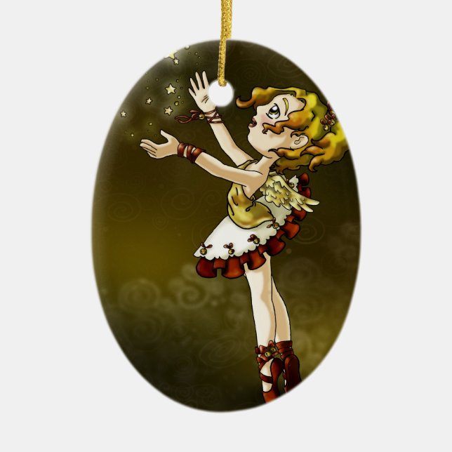 Jingle Star Ceramic Tree Decoration (Front)