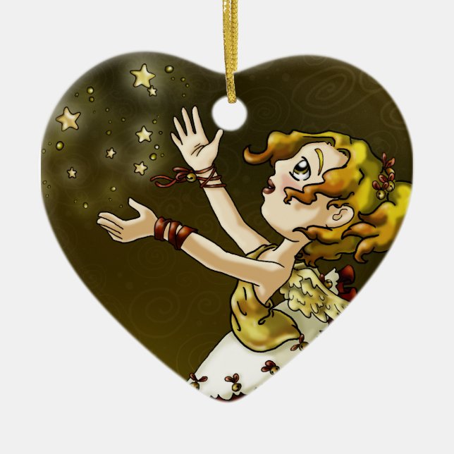 Jingle Star Ceramic Tree Decoration (Front)