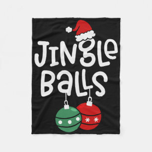 Jingle Tinsel Funny Matching Couple Chestnuts Fleece Blanket