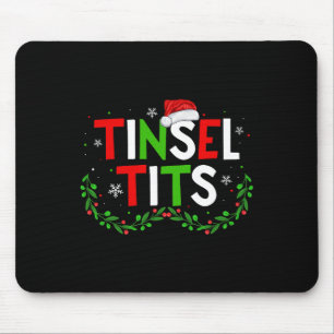Jingle Tinsel Matching Chestnuts Christmas Couple Mouse Mat