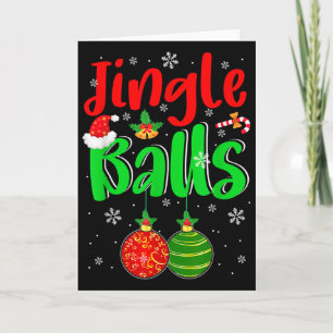Jingle Xmas Funny Joke Costume Men Adult Couple  Card