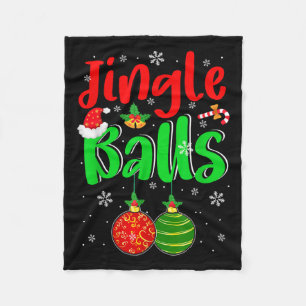 Jingle Xmas Funny Joke Costume Men Adult Couple  Fleece Blanket
