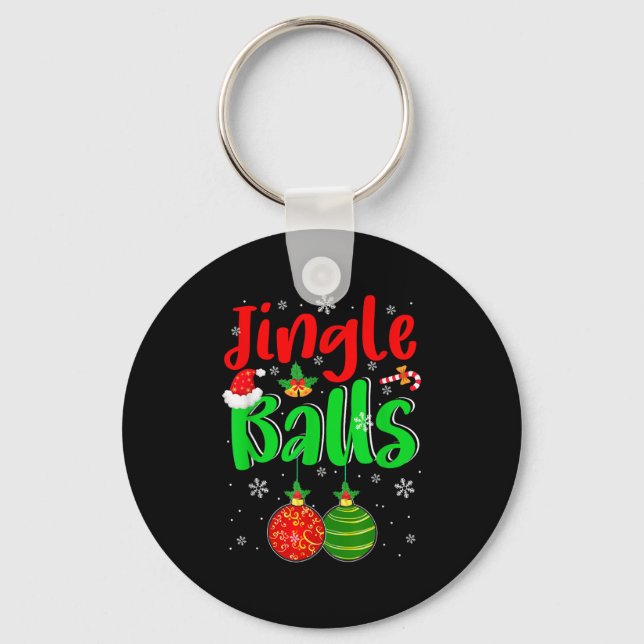 Jingle Xmas Funny Joke Costume Men Adult Couple  Key Ring (Front)