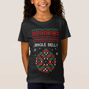 Jingle Xmas Ugly Belly Having Baby Coming Mum Dad T-Shirt