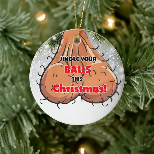 Jingle your Balls Sacks Naughty boyfriend Gifts Ceramic Tree Decoration (Tree)